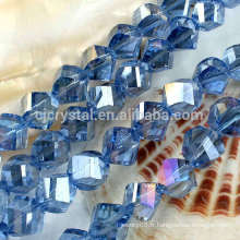 Perles de cristal Twist de 6mm, perles de cristal colorées